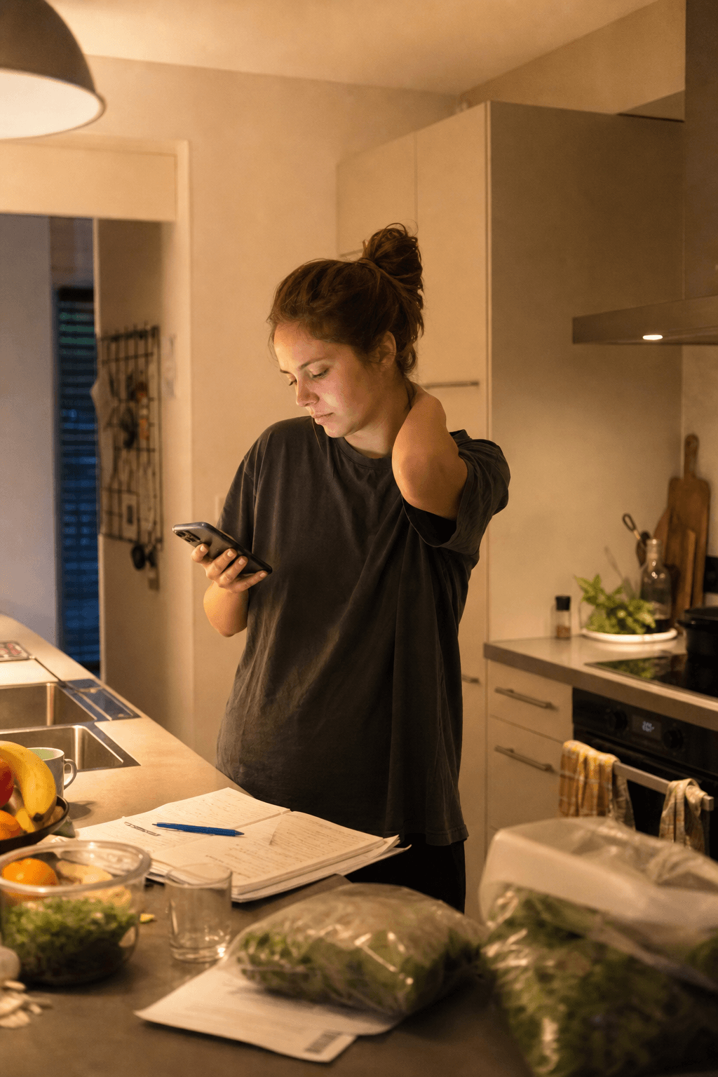 The burden of tracking accumulating around an evening meal
