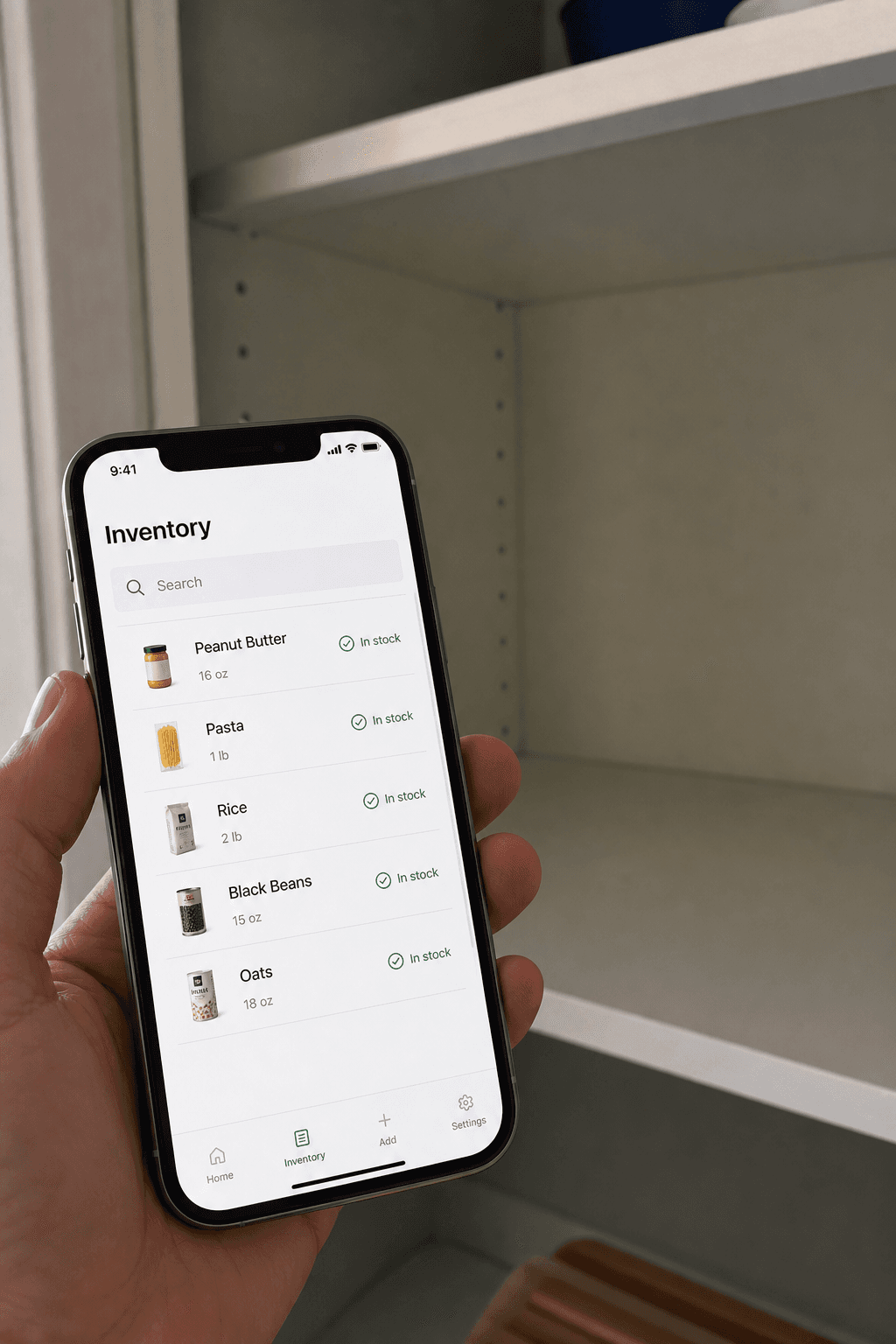 Inventory app claiming an item exists while the shelf is empty